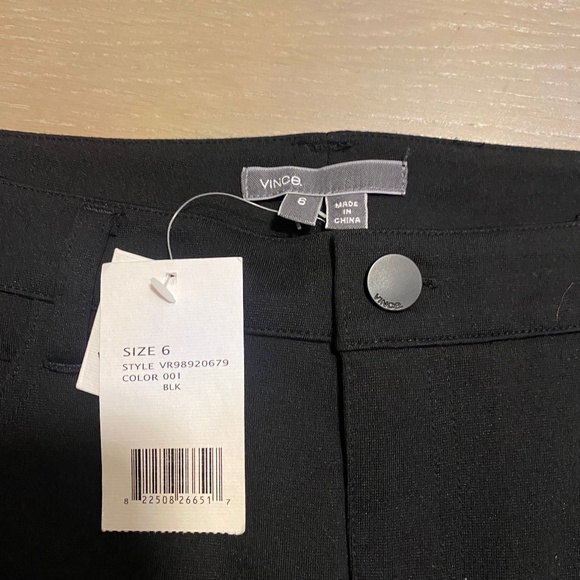 VINCE black stretch pant, size 6 - Picture 4 of 5